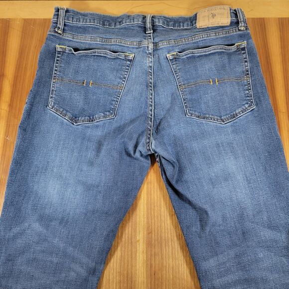 US Polo Assn Jeans Mens 36x30 Blue Denim Straight Leg Classic Fit 98826 - Picture 6 of 9